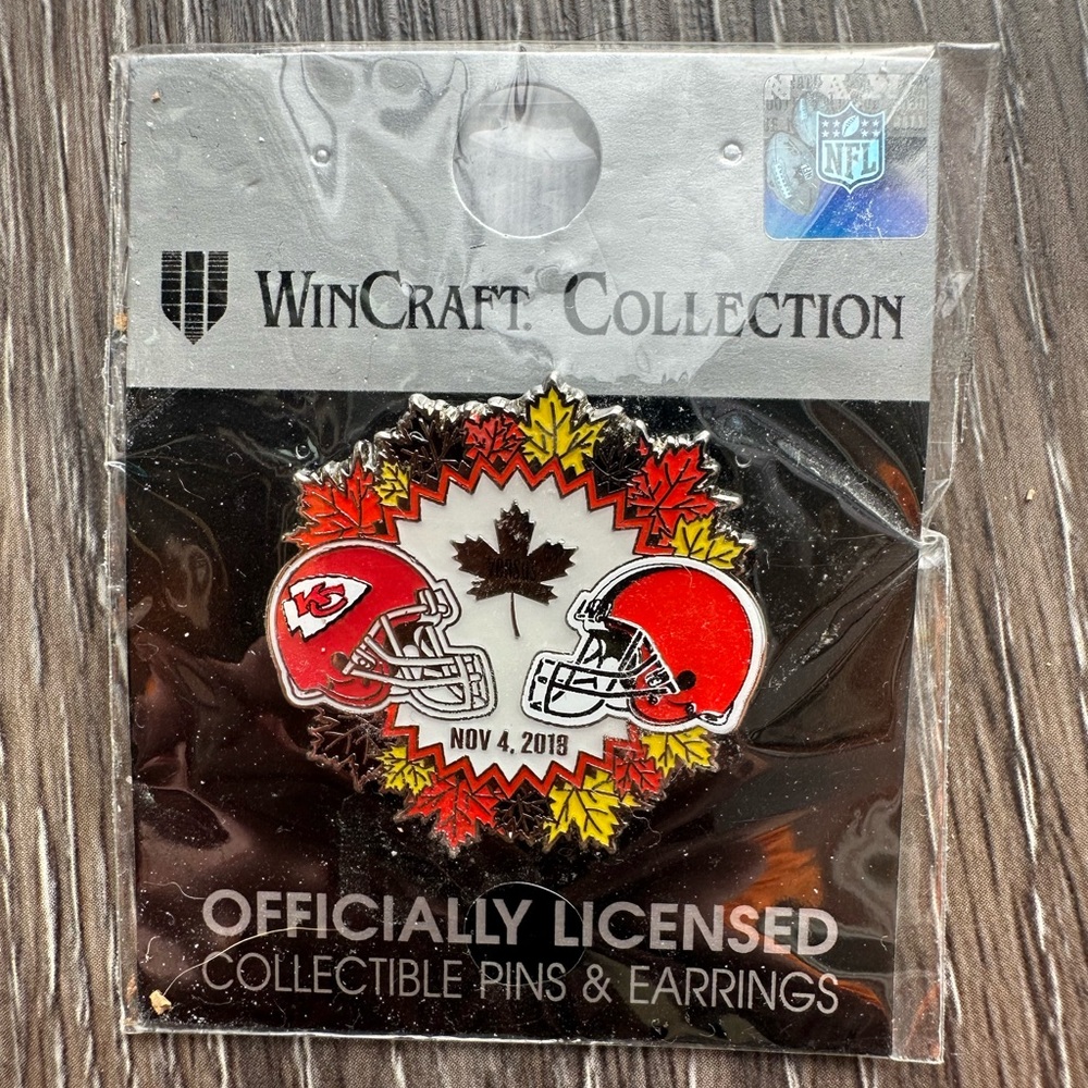 NFL Wincraft Kansas City Chiefs Cleveland Browns 2018 Collectible Pin